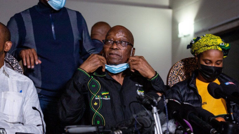 Jacob Zuma: South Africa’s former president hands himself over to police