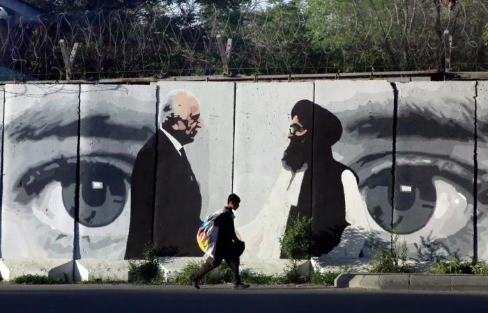 Taliban paints over Kabul’s colourful blast walls