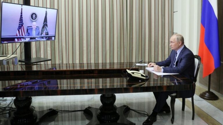 Biden warns Putin of ‘strong measures’ amid Ukraine invasion fears