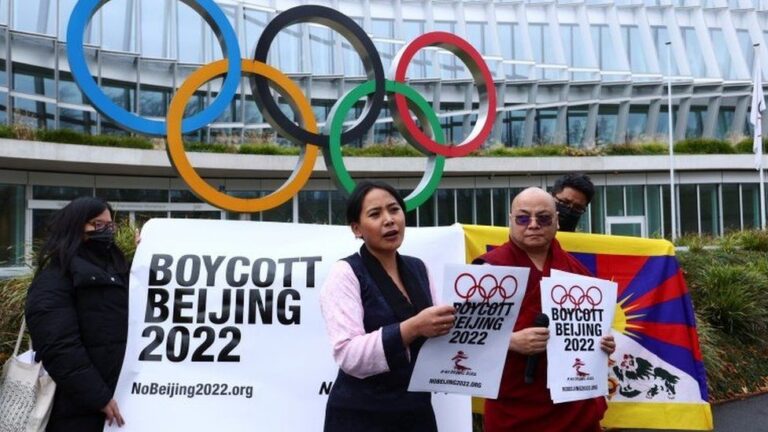 China has vowed retaliation in response to a proposed US diplomatic boycott of the 2022 Winter Olympics in Beijing.