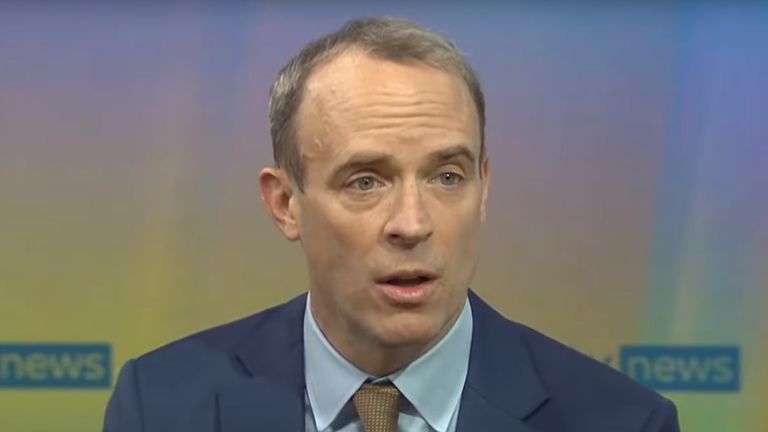Omicron hospital figures were clarified by officials after Dominic Raab got numbers wrong in two TV interviews.