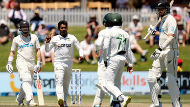 Bangladesh completes a 328-run victory over New Zealand.
