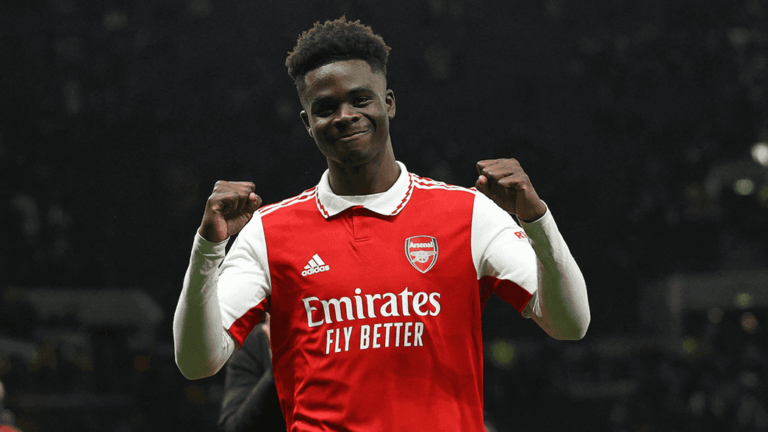 Saka of Arsenal wins the league’s inaugural Player of the Month award.