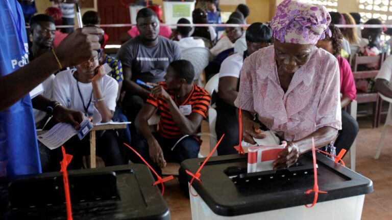 In Liberia, young people pledge to hold peaceful elections.