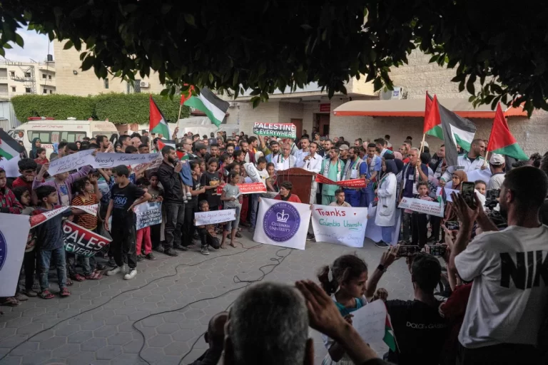 Gazans thank US university protesters as Israel calls for students to be expelled